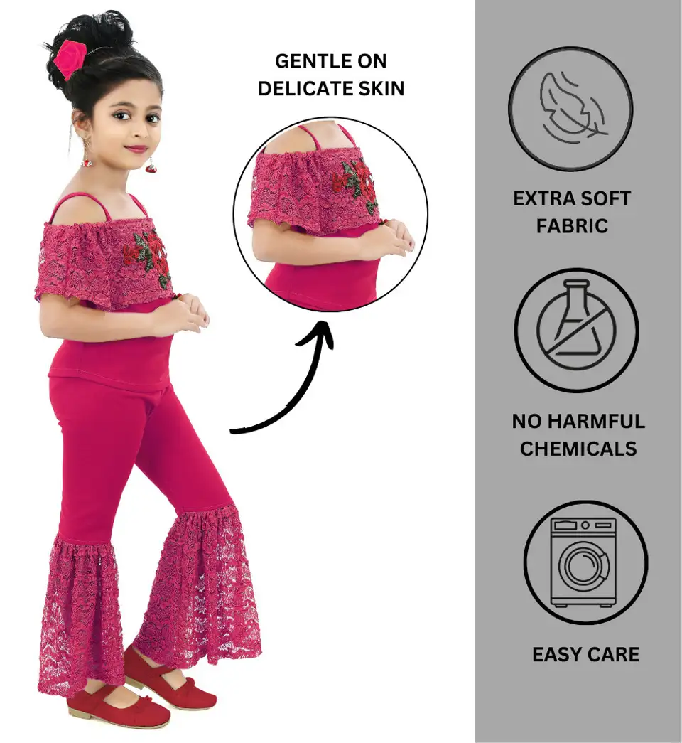 CHANDRIKA Girls Casual Top Trouser (MUSTARD) - 9